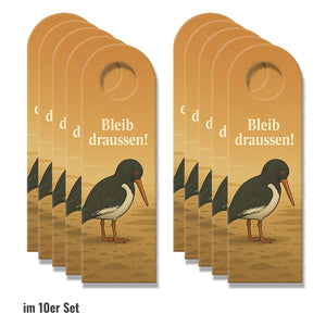 Austernfischer Komm rein Bleib draußen Türhänger Maritim