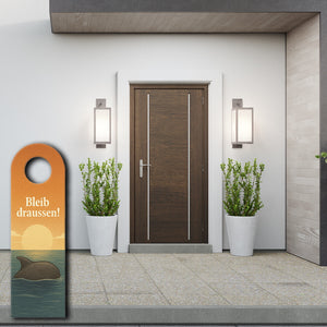 Delphin Komm rein Bleib draußen Türhänger Maritim