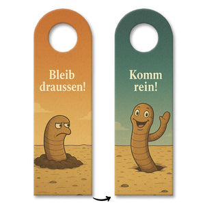 Wattwurm Komm rein Bleib draußen Türhänger Maritim