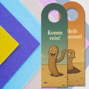 Wattwurm Komm rein Bleib draußen Türhänger Maritim