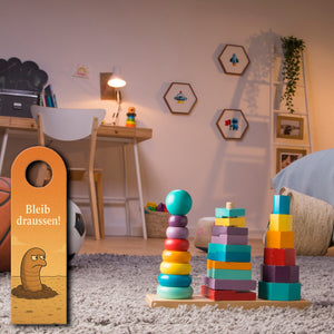 Wattwurm Komm rein Bleib draußen Türhänger Maritim