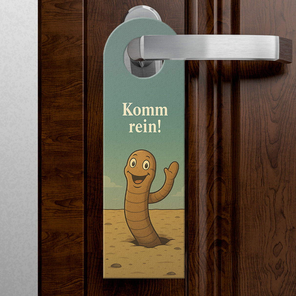 Wattwurm Komm rein Bleib draußen Türhänger Maritim