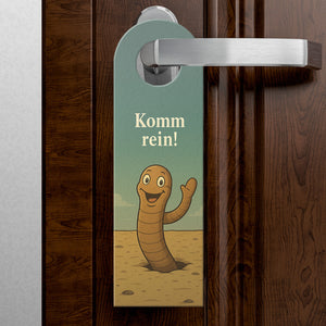 Wattwurm Komm rein Bleib draußen Türhänger Maritim