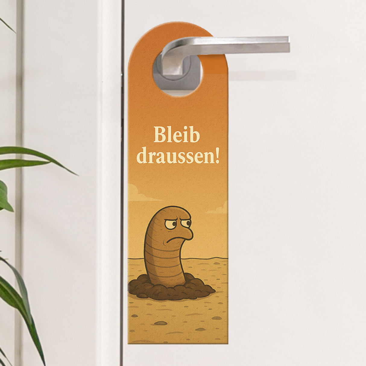 Wattwurm Komm rein Bleib draußen Türhänger Maritim