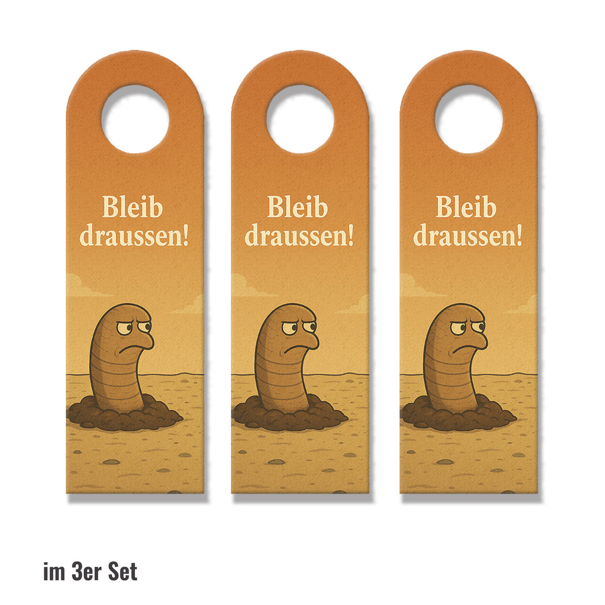 Wattwurm Komm rein Bleib draußen Türhänger Maritim