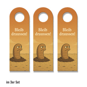 Wattwurm Komm rein Bleib draußen Türhänger Maritim