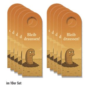 Wattwurm Komm rein Bleib draußen Türhänger Maritim