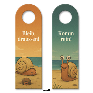 Wattschnecke Komm rein Bleib draußen Türhänger Maritim