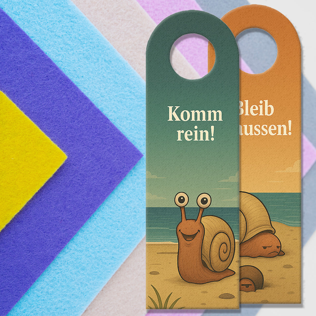 Wattschnecke Komm rein Bleib draußen Türhänger Maritim