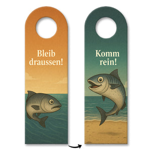 Hering Komm rein Bleib draußen Türhänger Maritim