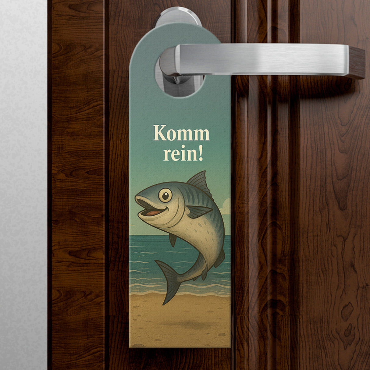 Hering Komm rein Bleib draußen Türhänger Maritim