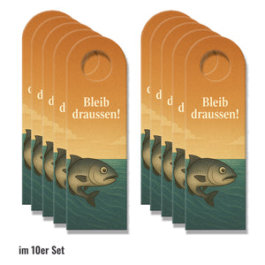 Hering Komm rein Bleib draußen Türhänger Maritim