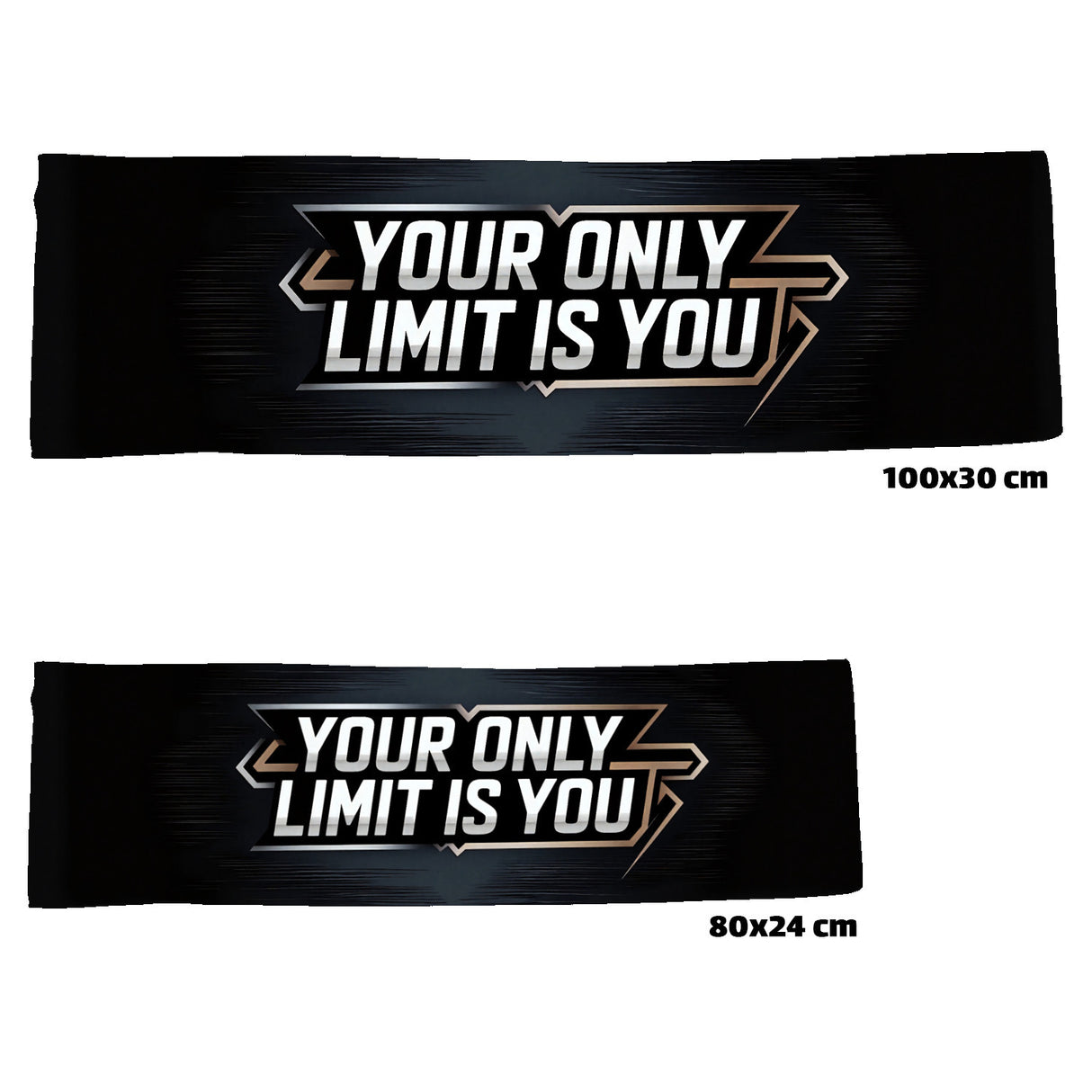 Fitness Eishandtuch mit Motivationsspruch - Your only limit is you