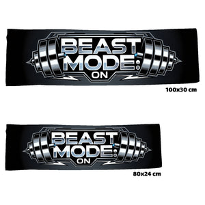 Fitness Eishandtuch mit Langhantel - Beast mode: ON