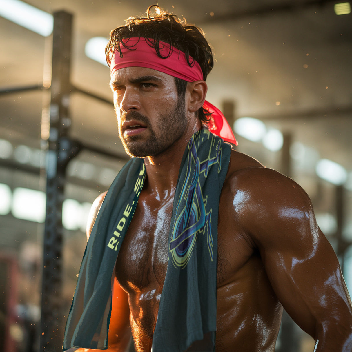 Fitness Eishandtuch mit Speedbike - Ride. Sweat. Repeat.