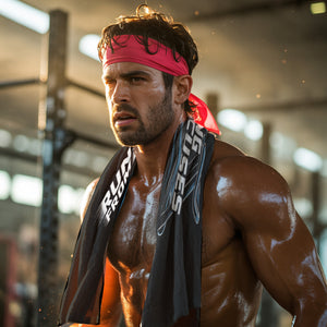 Fitness Eishandtuch mit Laufband - Running from excuses