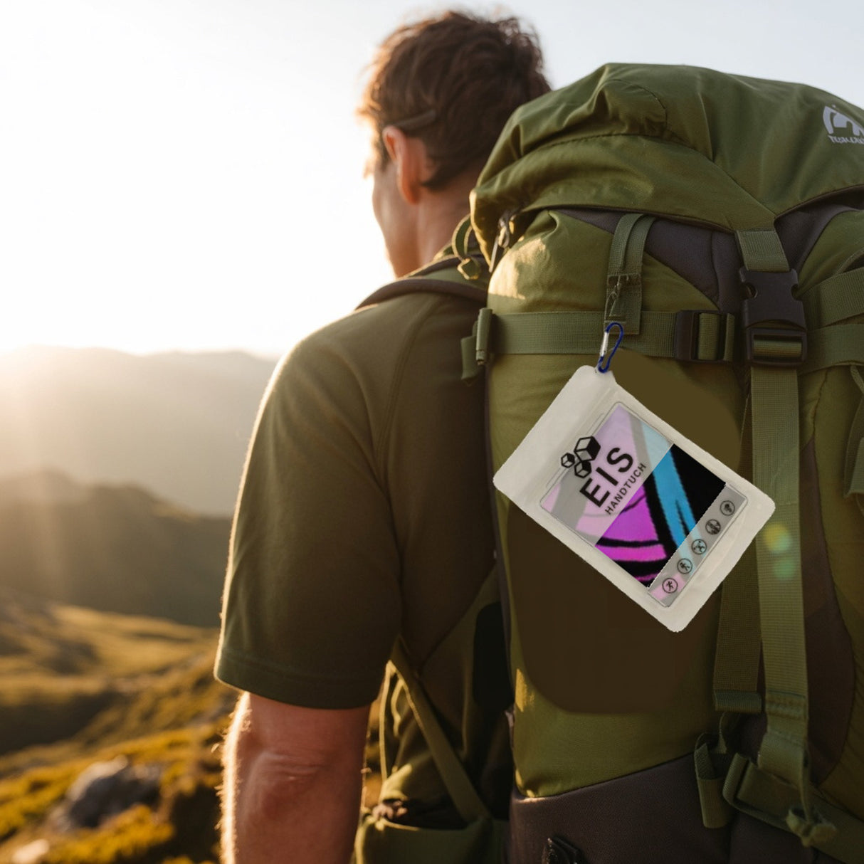 Fitness Eishandtuch mit Gewichtheber - Strong vibes only