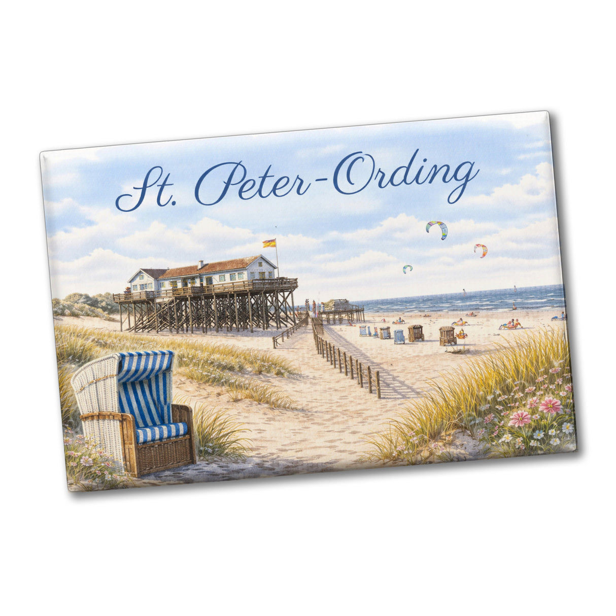 St. Peter-Ording Souvenir Souvenir Magnet Strandkorb