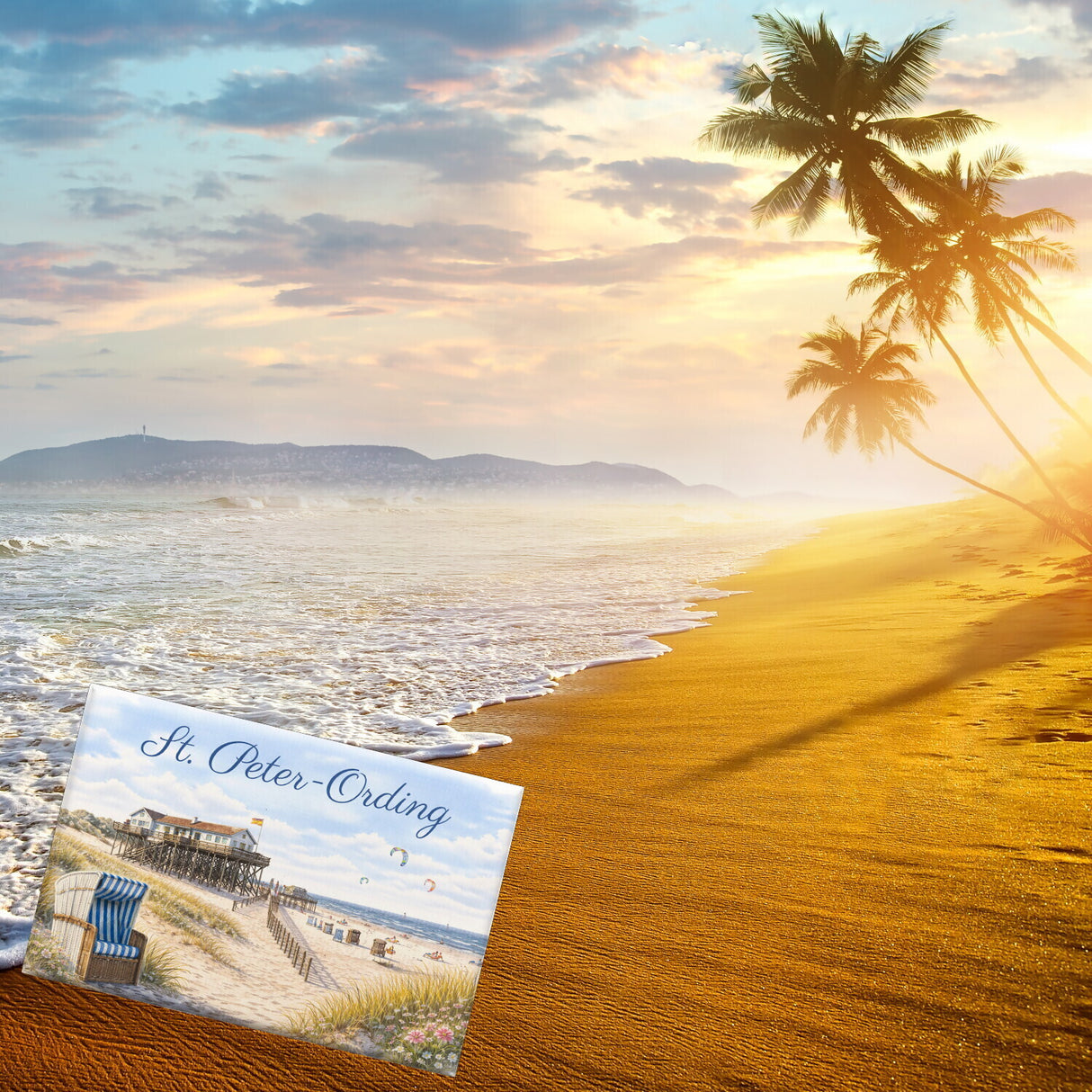 St. Peter-Ording Souvenir Souvenir Magnet Strandkorb