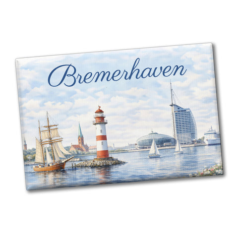 Bremerhaven Segelschiff Leuchtturm Souvenir Souvenir Magnet