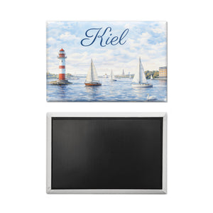 Leuchtturm Kiel Souvenir Souvenir Magnet mit Segelbooten