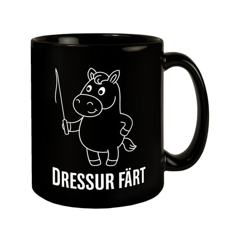 Pferd mit Peitsche Dressur Färt Kaffeebecher