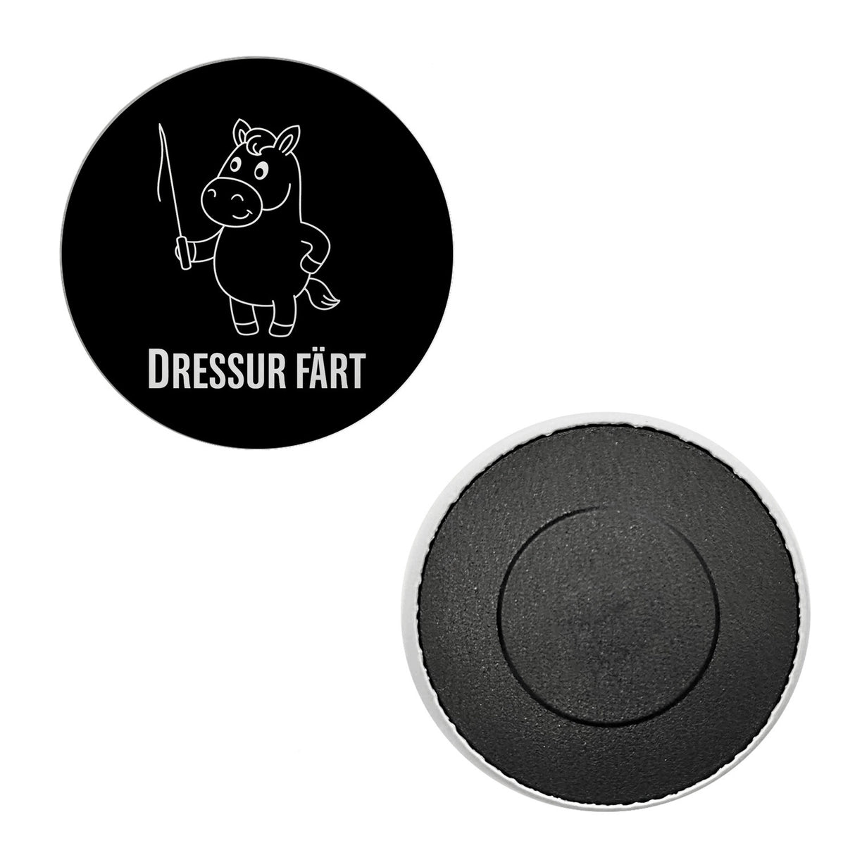 Pferd mit Peitsche Dressur Färt Magnet