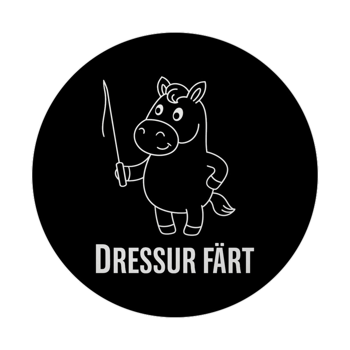 Pferd mit Peitsche Dressur Färt Magnet