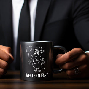 Pferd Cowboy Cartoon Western Färt Kaffeebecher