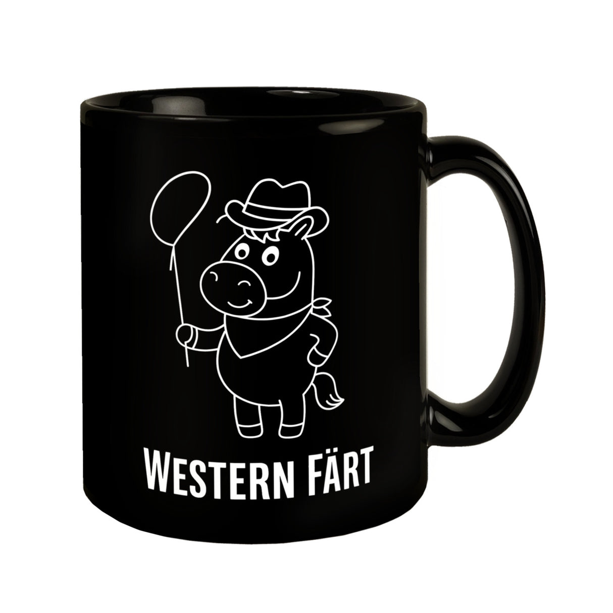 Pferd Cowboy Cartoon Western Färt Kaffeebecher