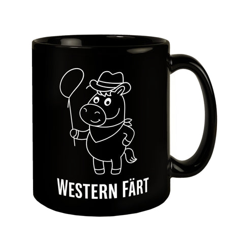 Pferd Cowboy Cartoon Western Färt Kaffeebecher
