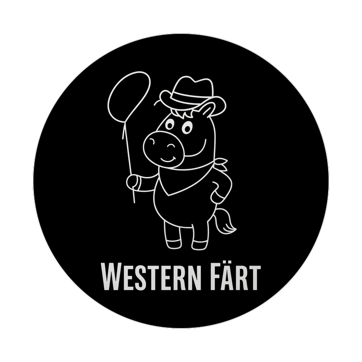 Pferd Cowboy Cartoon Western Färt Magnet