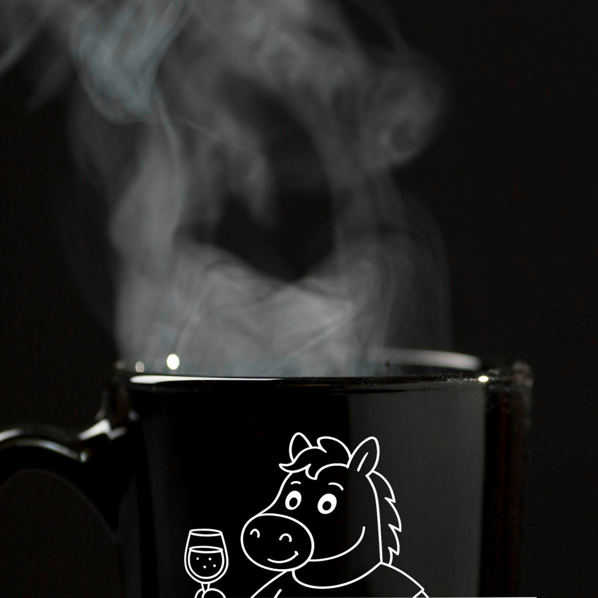 Pferd mit Wein Freizeit Färt Kaffeebecher