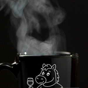 Pferd mit Wein Freizeit Färt Kaffeebecher