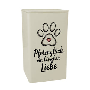 Pfotenglück Ein bisschen Liebe Pfotenabdruck Herz Dose 900ml