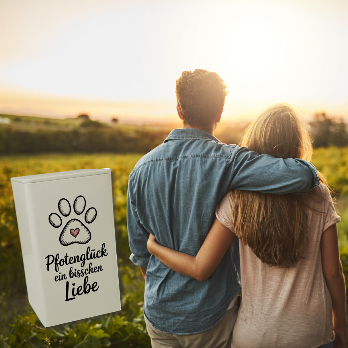 Pfotenglück Ein bisschen Liebe Pfotenabdruck Herz Dose 900ml