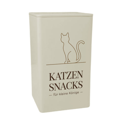 Katzensnacks Für kleine Könige Leckerli Dose 900ml Katzensilhouette