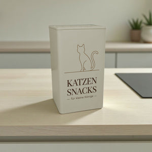 Katzensnacks Für kleine Könige Leckerli Dose 900ml Katzensilhouette