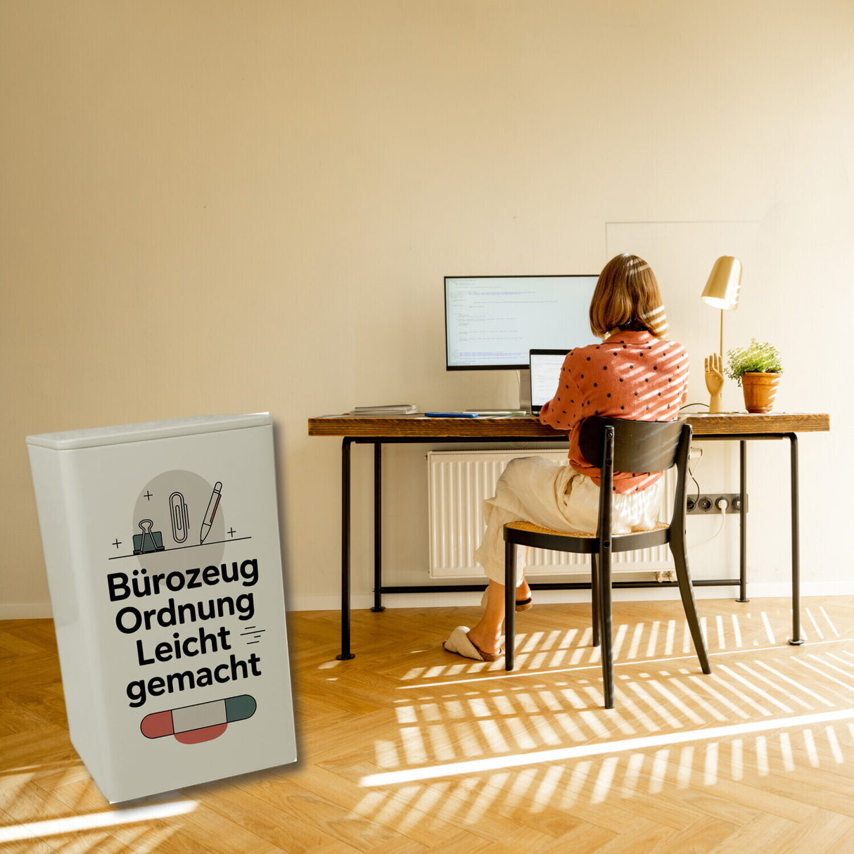Büroklammer Stift Design Bürozeug Ordnung leicht gemacht Dose 900ml