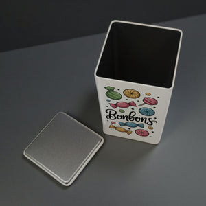 Bunte Bonbons und Lutscher Dose 900ml Süßigkeitenaufbewahrung