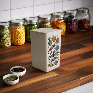 Bunte Bonbons und Lutscher Dose 900ml Süßigkeitenaufbewahrung