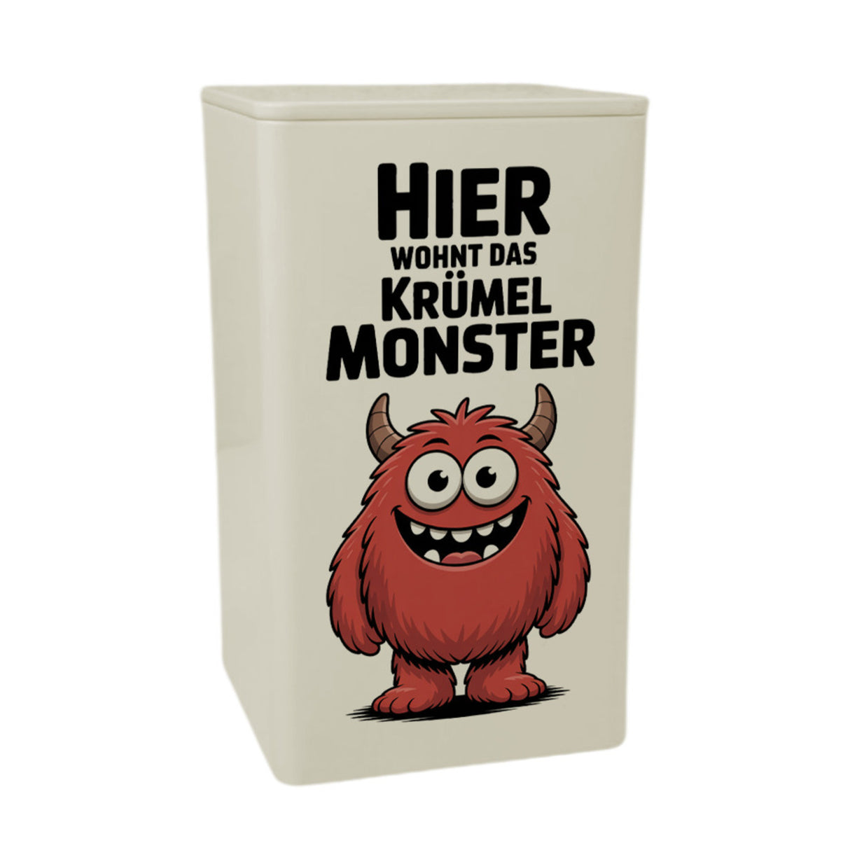 Rotes pelziges Monster - Hier wohnt das Krümelmonster Dose 900ml