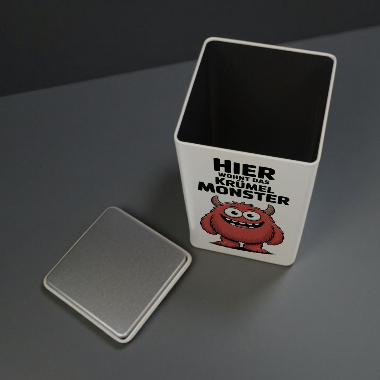 Rotes pelziges Monster - Hier wohnt das Krümelmonster Dose 900ml