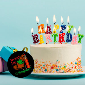 Biber Magnet rund mit Spruch: Sei doch kein Griffelspitzer