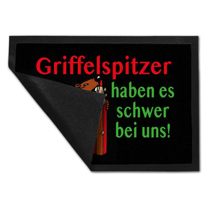 Biber Fußmatte in 35x50 cm mit Spruch: Griffelspitzer haben es schwer bei uns!
