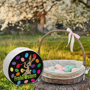 Osterhase Spardose mit Spruch: Frohe Ostern