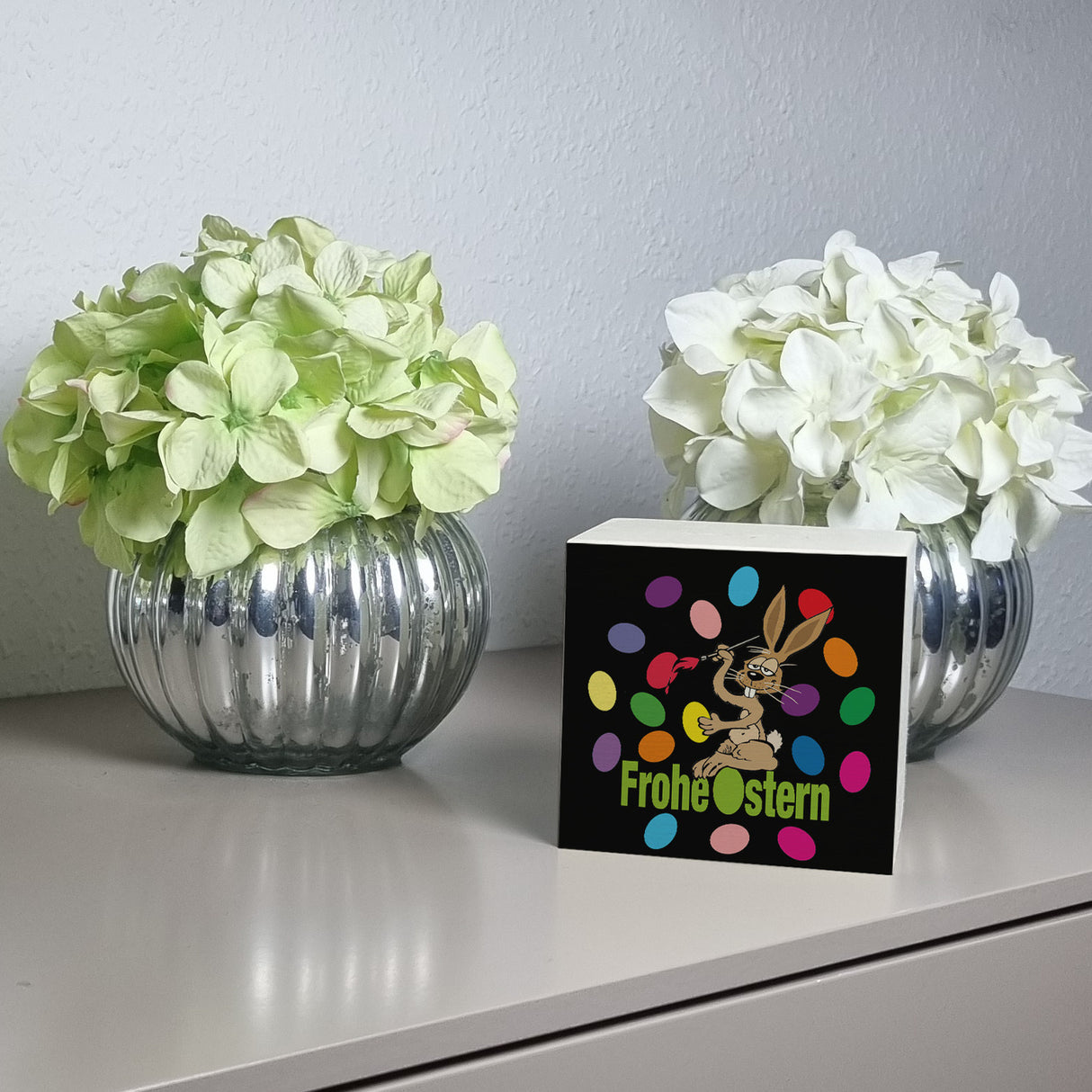 Osterhase Spardose mit Spruch: Frohe Ostern