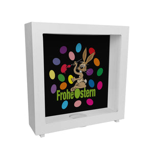 Osterhase Spardose mit Spruch: Frohe Ostern