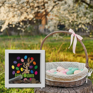 Osterhase Spardose mit Spruch: Frohe Ostern
