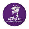 Osterhase Magnet rund mit Spruch: Wünsch dir schöne Ostern!
